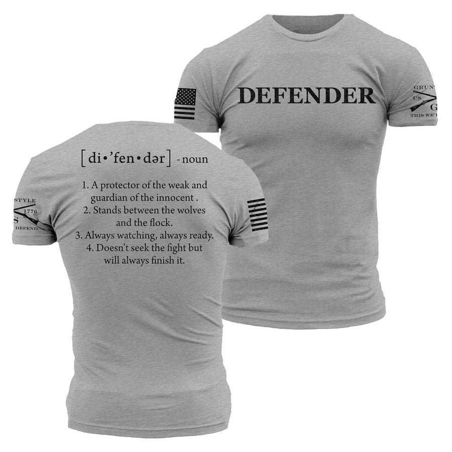 Defender Defined T-Shirt - Dark Heather Gray